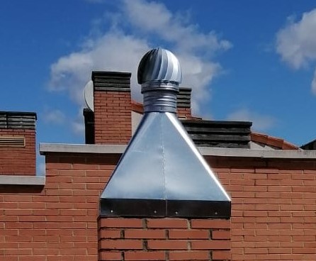 Base chimenea montada
